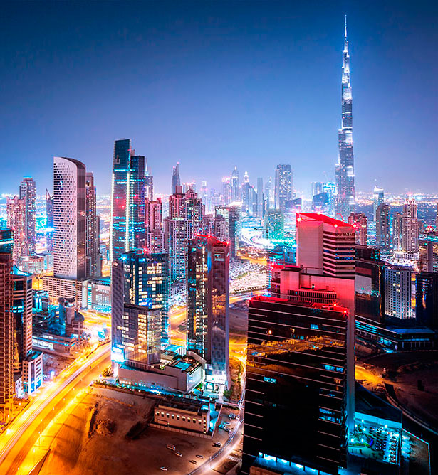 Arquitectura y horizonte de Dubai