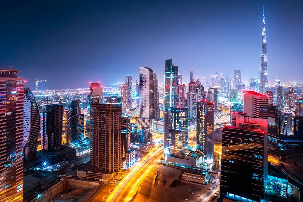 Arquitectura y horizonte de Dubai